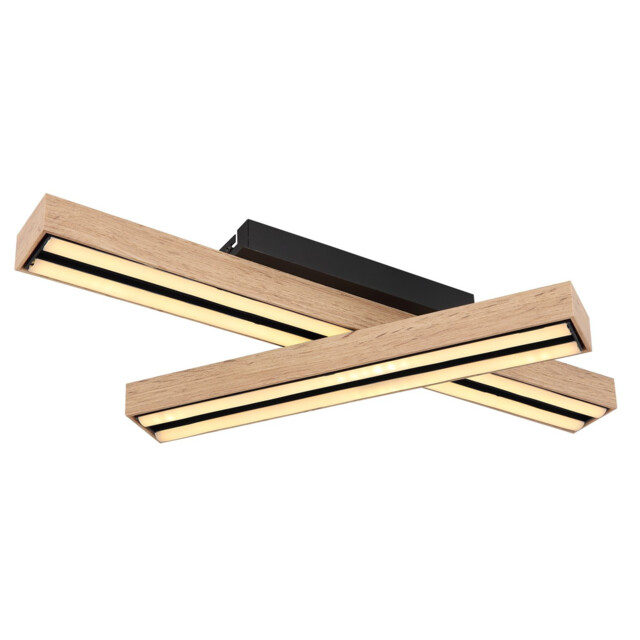 Doro Integrated LED Semi Flush Ceiling Light Matt Black LED 3000K - image 1