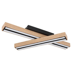 Doro Integrated LED Semi Flush Ceiling Light Matt Black LED 3000K - thumbnail 2