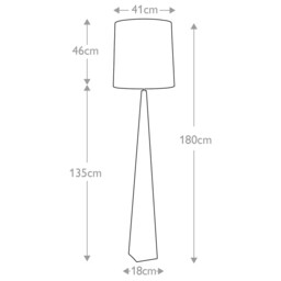 Ascent 1 Light Floor Lamp Black, E27 - thumbnail 5