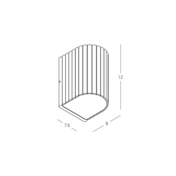 Arlina Outdoor Wall Down Lamp Grey Beige LED 3000K IP54 - thumbnail 2