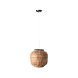 Tupai Black, Rattan Dome Pendant Lamp 2700K