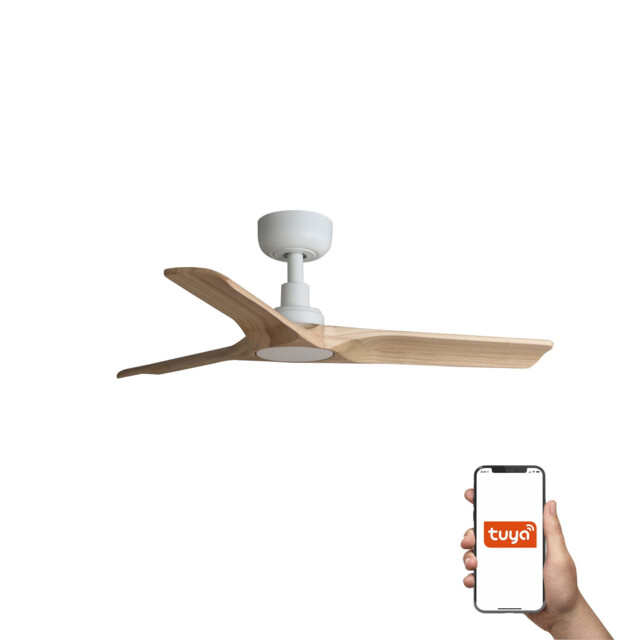 Heywood 90cm Smart Ceiling Fan White, Pine Blades - image 1