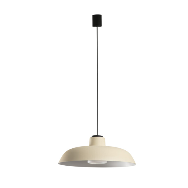 Saga Outdoor Pendant Ceiling Light Beige E27 IP65 - image 1