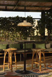 Saga Outdoor Pendant Ceiling Light Beige E27 IP65 - thumbnail 2