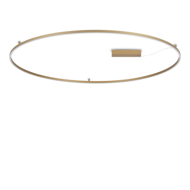 Oracle Slim 150cm Non Dim 3000K Round Integrated LED Semi Flush Ceiling Light Brass 9300lm - image 1