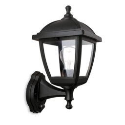 Palma Outdoor PIR Motion Sensor Wall Lamp Black IP44, E27