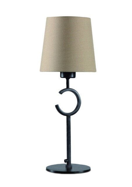 Argi Table Lamp 1 Light E27 Small with Taupe Shade Brown Oxide - image 1