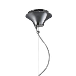 Tiffany Pendant 3+1 Light E27+G9, Polished Chrome With Cream Shade & Clear Crystal - thumbnail 3