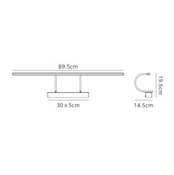 Fusion Wall Lamp, Picture Light, 18W, 3000K, 1257lm, Antique Brass - thumbnail 2