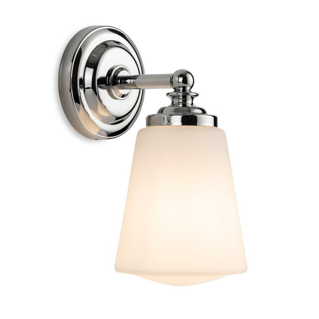 Ocean Wall Light Chrome with Opal White Glass 1xE14 IP44