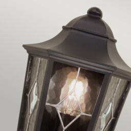 Norfolk 1 Light Outdoor Wall Half Lantern Light Black IP44, E27 - thumbnail 2
