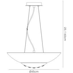 Amada Pendant 6 Light G9, Polished Chrome/Opal White Glass - thumbnail 5