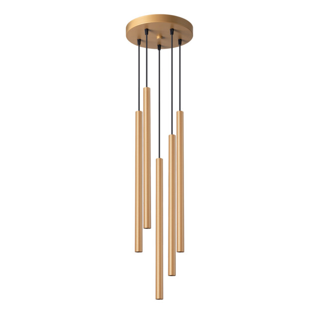 Pastelo Modern Cluster Pendant Ceiling Light Gold 5x G9 - image 1