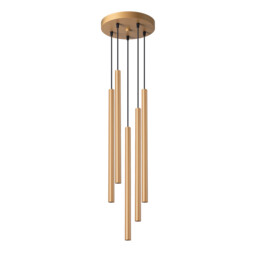Pastelo Modern Cluster Pendant Ceiling Light Gold 5x G9 - thumbnail 1