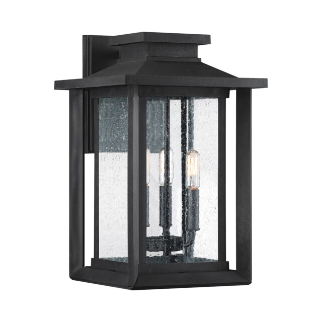 Quoizel Wakefield Outdoor Wall Lantern Earth Black, IP44 - image 1