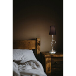 Paola Wall Lamp 1 Light E14, Gold Painted With Black Shade & Amber Glass Droplets - thumbnail 5