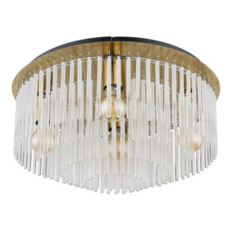 Gorley Ceiling Light Gold Colours Matt Opal Glass Shade 5x E27 - thumbnail 2