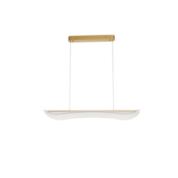 Agos Integrated LED Pendant Ceiling Light Gold Aluminium LED 33W 2561Lm 3000K - thumbnail 1