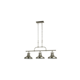 Dallas 3 Light Bar Pendant Satin Silver, White, E27 - thumbnail 3