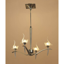 Viena Telescopic Pendant Round 4 Light G9, Antique Brass - thumbnail 2