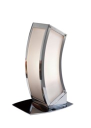 Duna E27 Table Lamp 1 Light E27, Polished Chrome, White Acrylic - thumbnail 1
