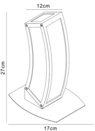 Duna E27 Table Lamp 1 Light E27, Polished Chrome, White Acrylic - thumbnail 2