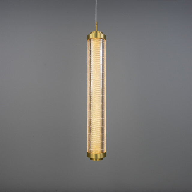 Ashford Vertical Pendant, Satin Brass - image 1