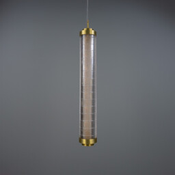 Ashford Vertical Pendant, Satin Brass - thumbnail 2