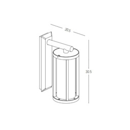 Zambelis Outdoor Wall Lantern Sandy Black 1xE27 IP65 - thumbnail 2