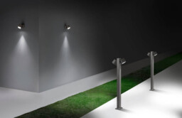 Cubus LED 2 Light Outdoor Bollard Light Urban Grey IP65 - Special Offer - thumbnail 3