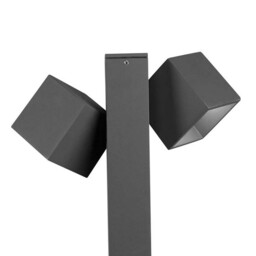 Cubus LED 2 Light Outdoor Bollard Light Urban Grey IP65 - Special Offer - thumbnail 2