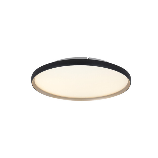 Valora 40cm Integrated Led Semi Flush Ceiling Light Black Matt-Gold LED 2700-3000-4000K Dimmable - image 1
