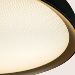 Valora 40cm Integrated Led Semi Flush Ceiling Light Black Matt-Gold LED 2700-3000-4000K Dimmable - thumbnail 2