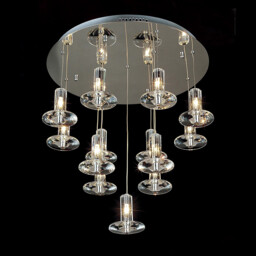 Troy Pendant Round 13 Light G4 Polished Chrome/Crystal, NOT LED/CFL Compatible - thumbnail 2