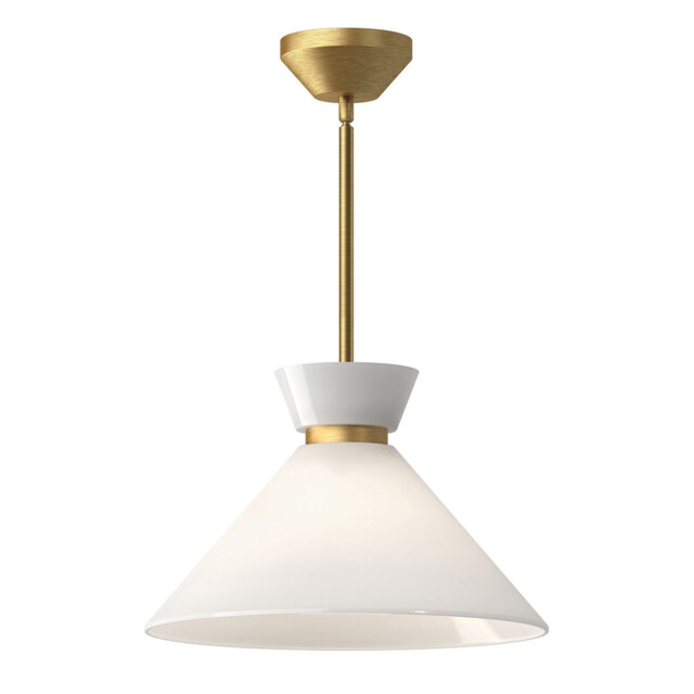 Alora Mood Halston Dome Pendant Ceiling Light Contemporary Brushed Gold 1x E27 - image 1