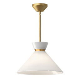 Alora Mood Halston Dome Pendant Ceiling Light Contemporary Brushed Gold 1x E27 - thumbnail 1