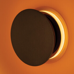 Aerisca 50cm Integrated Led Wall Lamp Black Matt-Tawny Glass LED 2700-3000K Dimmable - thumbnail 3