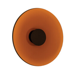 Aerisca 50cm Integrated Led Wall Lamp Black Matt-Tawny Glass LED 2700-3000K Dimmable