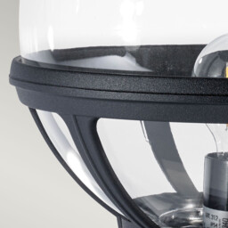 Bologna Outdoor Pedestal Light Black IP54 - thumbnail 3