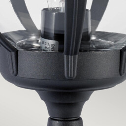 Bologna Outdoor Pedestal Light Black IP54 - thumbnail 5