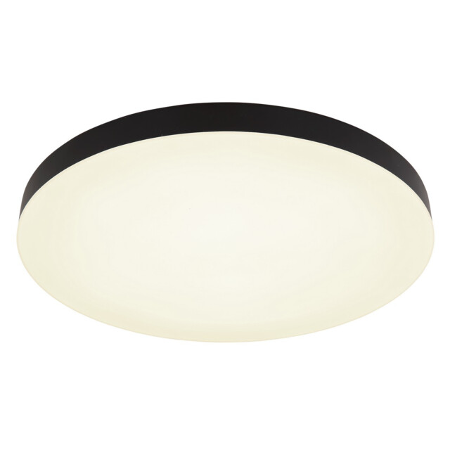 Matthew 50cm Round Flush Ceiling Light Matt Black LED 3000-6500K - image 1