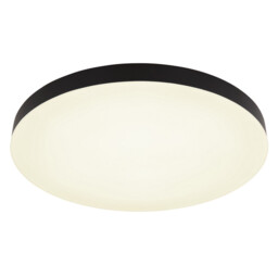 Matthew 50cm Round Flush Ceiling Light Matt Black LED 3000-6500K