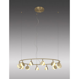 Shell 12 Light Pendant, Round, 50W LED, 3000K, 2650lm, Gold, 3yrs Warranty - thumbnail 2