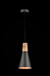 Bicones Dome Ceiling Pendant Lamp Grey, 1 Light, E27 - thumbnail 2