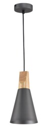 Bicones Dome Ceiling Pendant Lamp Grey, 1 Light, E27
