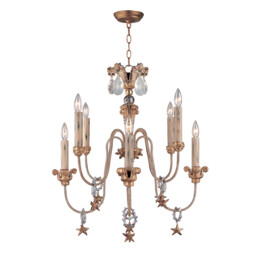 Mignon 8 Light Chandelier Gold And Silver Finish, E14 - thumbnail 1