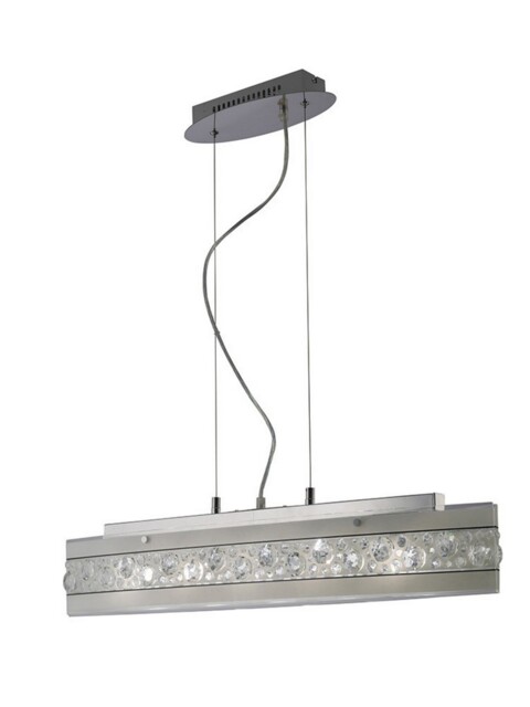 Cosmic Ceiling Pendant Bar 5 Light Polished Chrome, Glass, Crystal - image 1