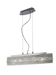 Cosmic Ceiling Pendant Bar 5 Light Polished Chrome, Glass, Crystal - thumbnail 1