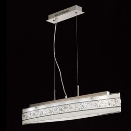 Cosmic Ceiling Pendant Bar 5 Light Polished Chrome, Glass, Crystal - thumbnail 2