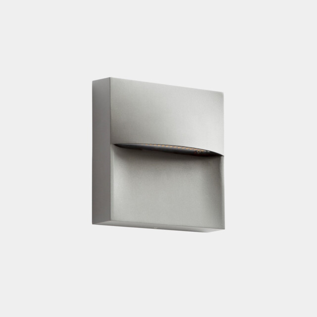 Sam Outdoor Flush Wall Lamp 14cm Grey, Semitransparent LED 3.5W CCT 2700-3200-4000K IP66 On-Off - image 1